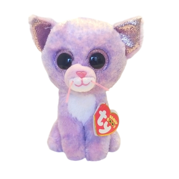NWT Ty Beanie Boo Purple Cassidy the Kitty Cat Plush Toy - Picture 1 of 10